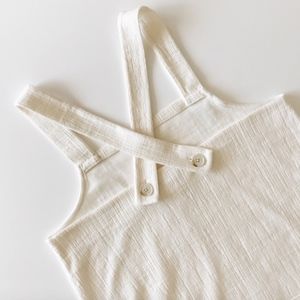 Madewell Apron Crossback Top in Cream